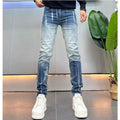 2026 Light Luxury Men's Spring Summer Blue Jeans - High Quality, Gradual Slim Fit - Luxo Store
