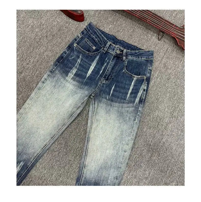 2026 Light Luxury Men's Spring Summer Blue Jeans - High Quality, Gradual Slim Fit - Luxo Store