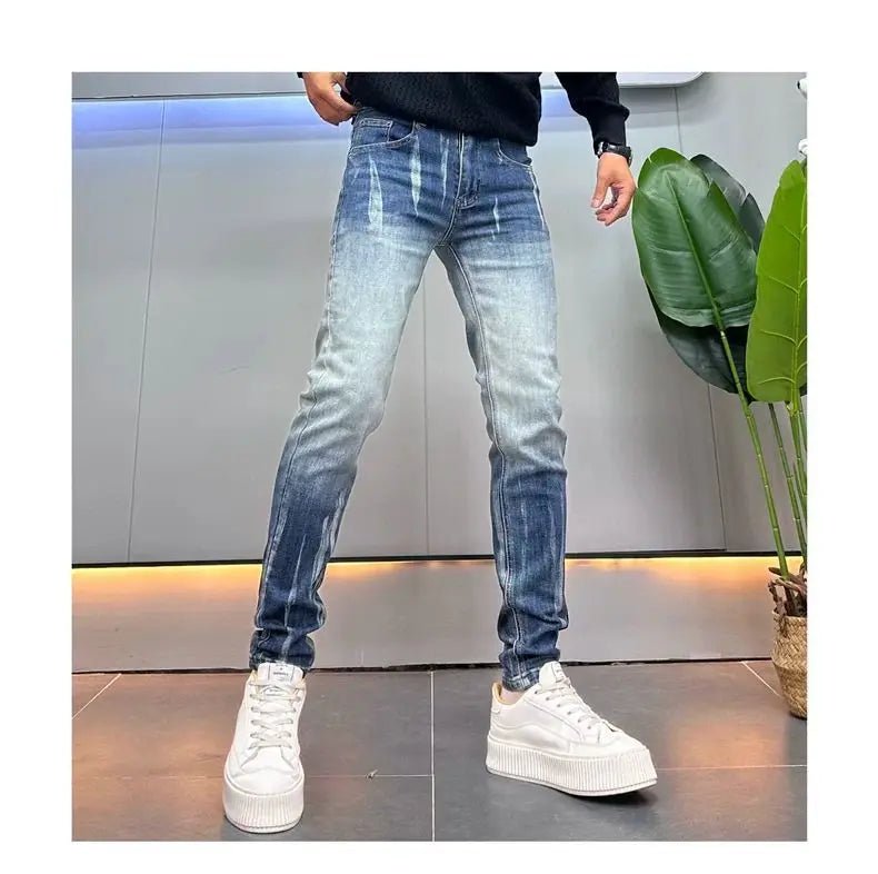 2026 Light Luxury Men's Spring Summer Blue Jeans - High Quality, Gradual Slim Fit - Luxo Store