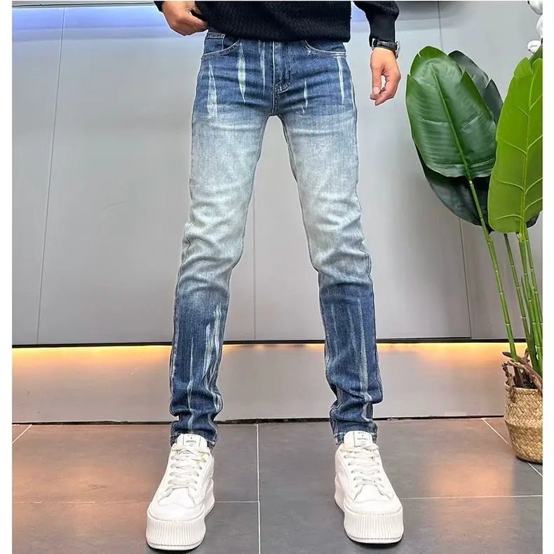 2026 Light Luxury Men's Spring Summer Blue Jeans - High Quality, Gradual Slim Fit - Luxo Store