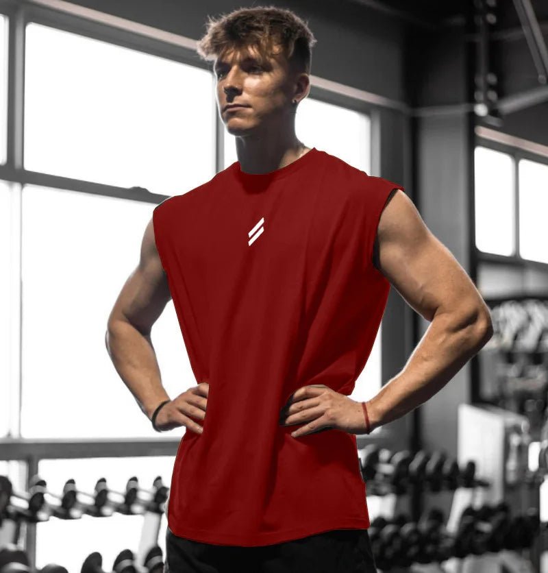 Men's Sleeveless Fitness Shirt Breathable Mesh Basketball Vest - Luxo Store