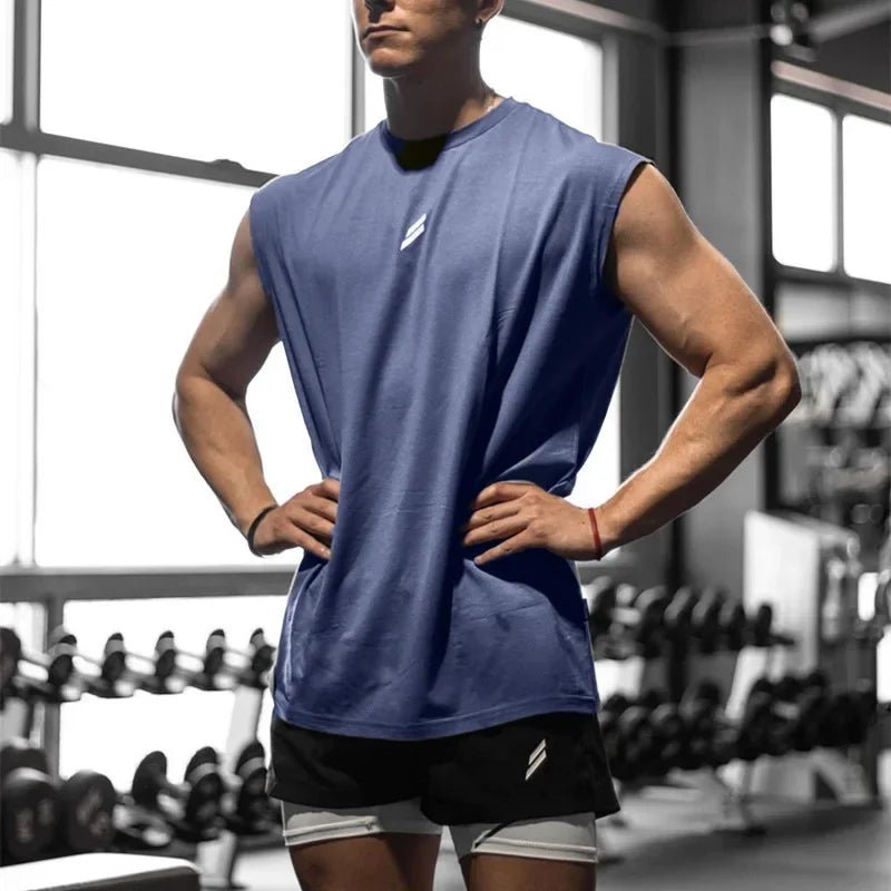 Men's Sleeveless Fitness Shirt Breathable Mesh Basketball Vest - Luxo Store