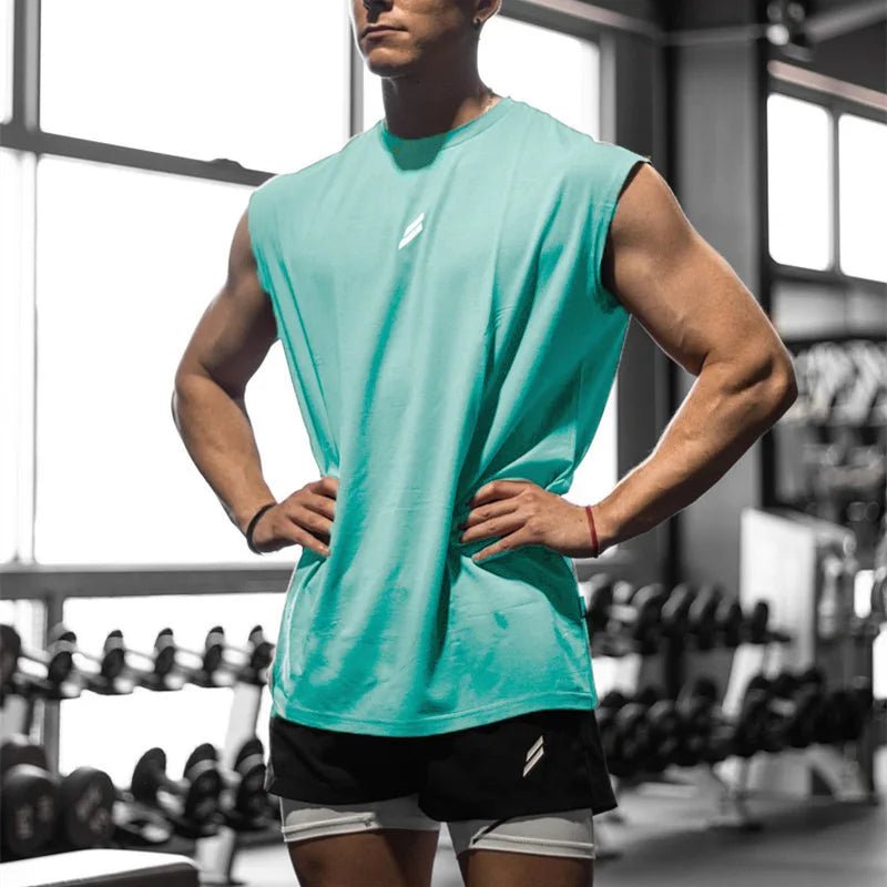 Men's Sleeveless Fitness Shirt Breathable Mesh Basketball Vest - Luxo Store