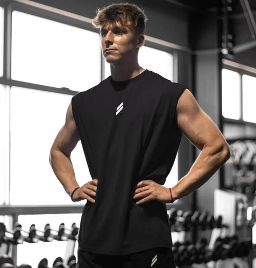 Men's Sleeveless Fitness Shirt Breathable Mesh Basketball Vest - Luxo Store