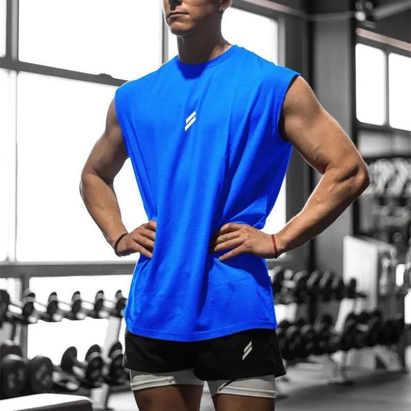 Men's Sleeveless Fitness Shirt Breathable Mesh Basketball Vest - Luxo Store