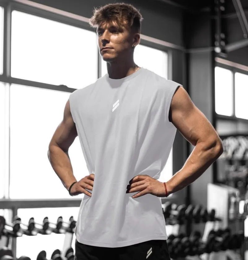 Men's Sleeveless Fitness Shirt Breathable Mesh Basketball Vest - Luxo Store