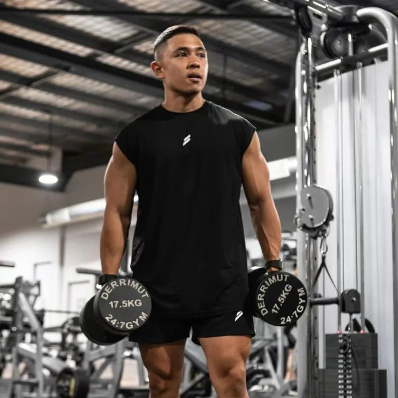 Men's Sleeveless Fitness Shirt Breathable Mesh Basketball Vest - Luxo Store