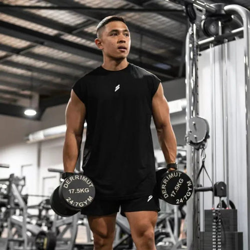 Men's Sleeveless Fitness Shirt Breathable Mesh Basketball Vest - Luxo Store