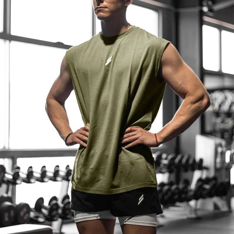 Men's Sleeveless Fitness Shirt Breathable Mesh Basketball Vest - Luxo Store