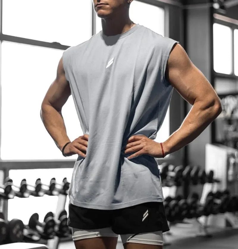 Men's Sleeveless Fitness Shirt Breathable Mesh Basketball Vest - Luxo Store