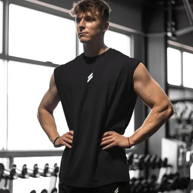 Men's Sleeveless Fitness Shirt Breathable Mesh Basketball Vest - Luxo Store